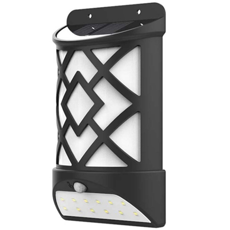 MELT Садовый фонарь настенный с датчиком света на солнечной батарее ...