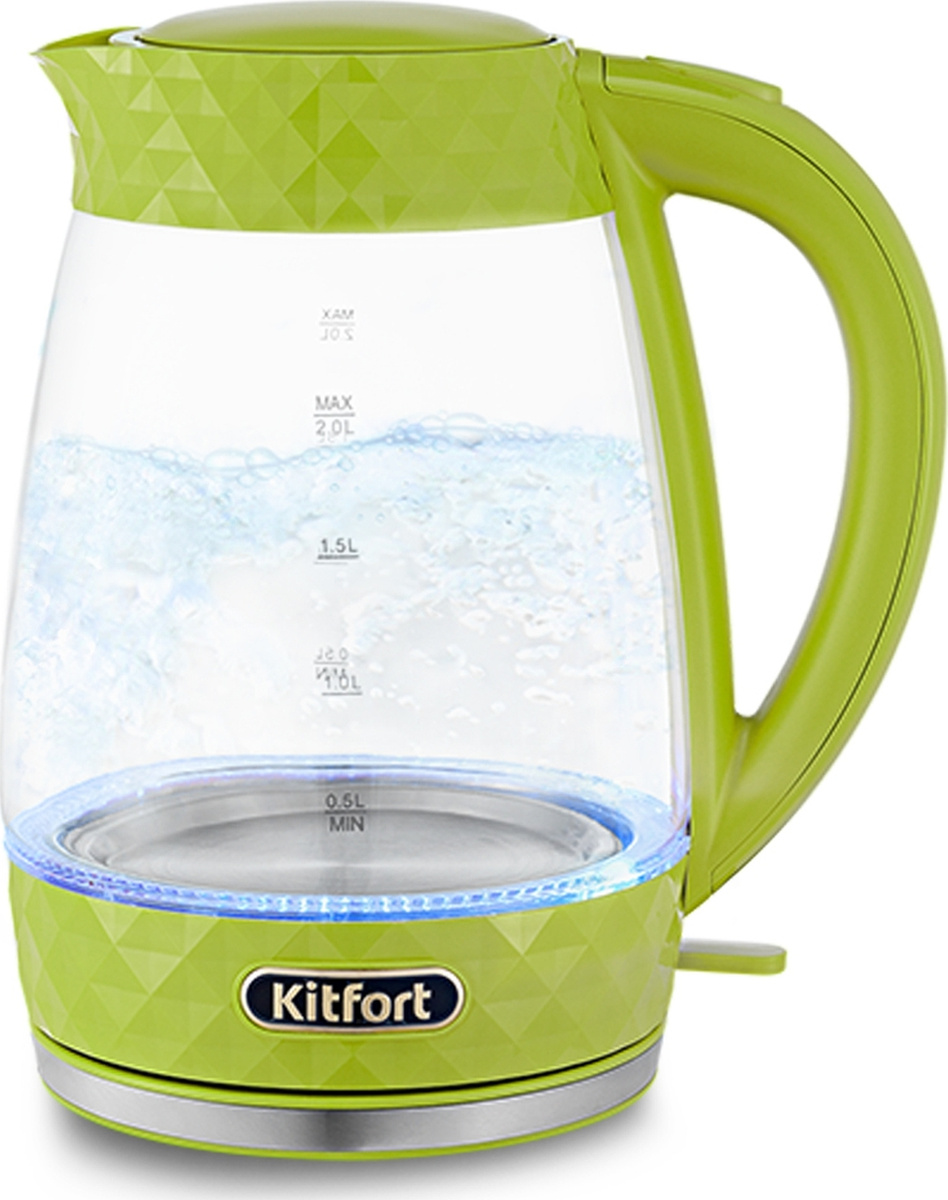 Электрический чайник Kitfort КТ-6123-2, салатовый #1