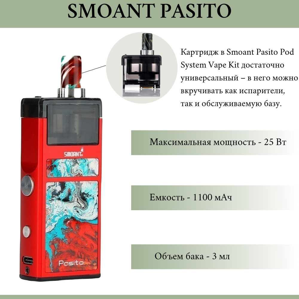 Smoant PASITO 2 POD KIT (Фотообзор) - Форум BelVaping