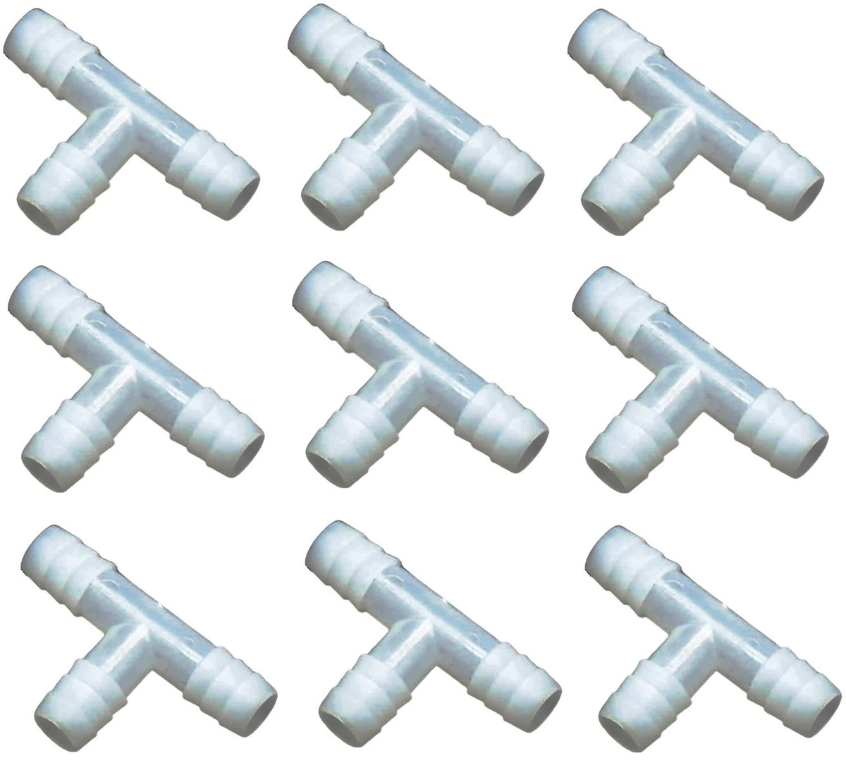 Пластиковый тройник для шланга 10 мм (10шт) под ПВХ трубку 10мм Т ...