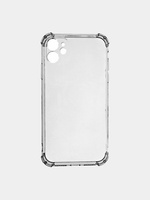 Противоударный силиконовый чехол для Apple iPhone 11 (Эпл Айфон 11) с усиленными углами и бортиком (защитой) вокруг модуля камер, чехол-накладка прозрачный. Спонсорские товары
