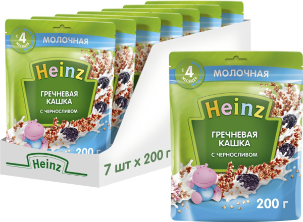 Характеристики Каша гречневая детская Heinz с 4 месяцев, с черносливом ...