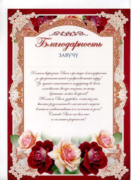 Как красиво написать отзыв благодарность пример преподавателю