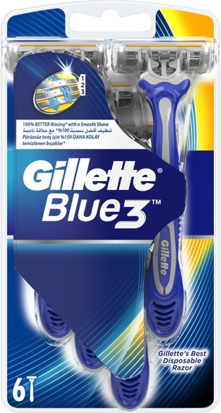 Одноразовая бритва Gillette Blue 3 Cool Одноразовые станки Джилет со ...