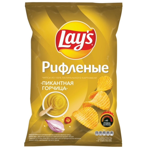 Чипсы Lay's Пикантная горчица рифленые 150г, 6 шт - купить с доставкой ...