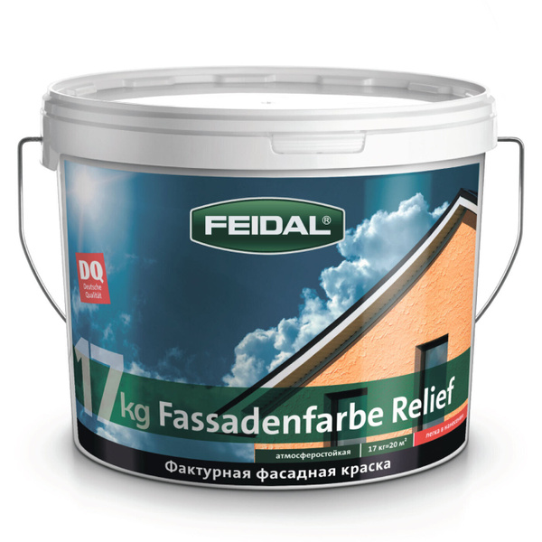 Характеристики Фактурная фасадная краска FEIDAL Fassadenfarbe Relief 17 ...
