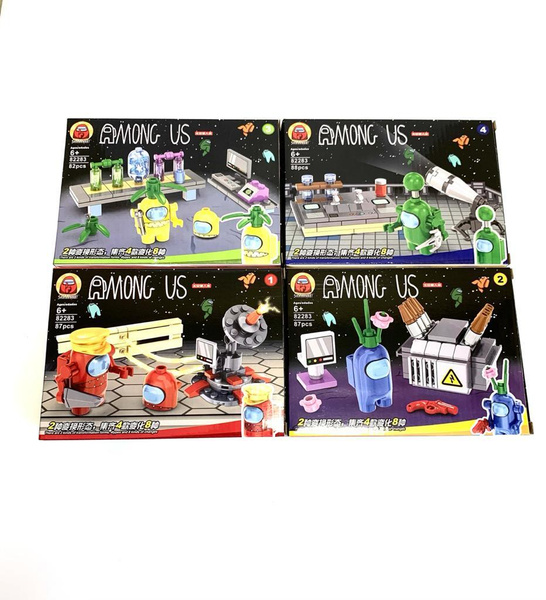 Конструктор Амонг ас /Among us большой набор 4 в 1 (совместим с Лего ...