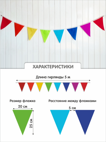 Где найти чертеж флажки рыбки Гирлянда Растяжка Альмарин цвет разноцветный, 500 см., Универсальный, День рожде