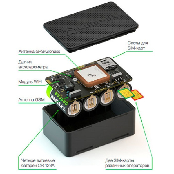 GPS-трекер X-Keeper INVIS DUOS 3D L, с LBS, GPS купить по выгодной цене ...