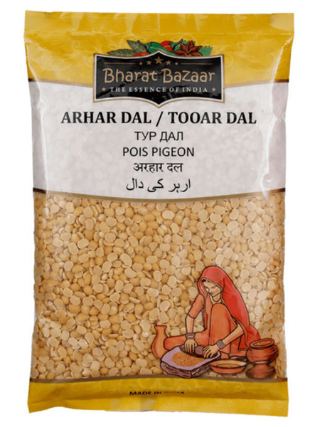 Чечевица Bharat Bazaar желтая (Tур дал) (Arhar Dal/Tooar Dal), 500 г ...