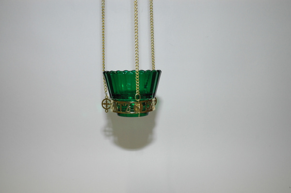 Лампада подвесная для ладана церковная для дома зеленая купить по ...