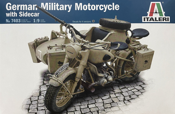 ITALERI German Military Motorcycle with Sidecar, Немецкий военный ...