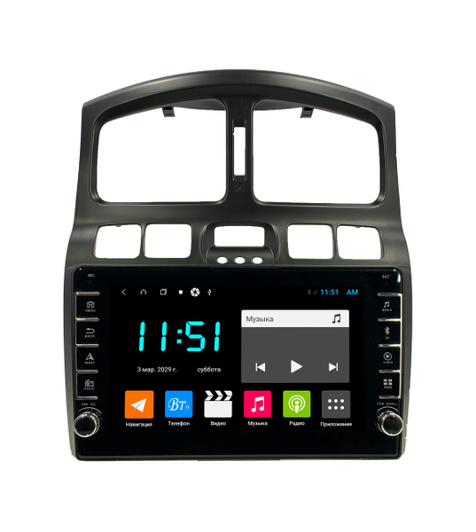 Штатная автомагнитола Mediabass Hyundai Santa Fe 2000-2012, Android 12 ...
