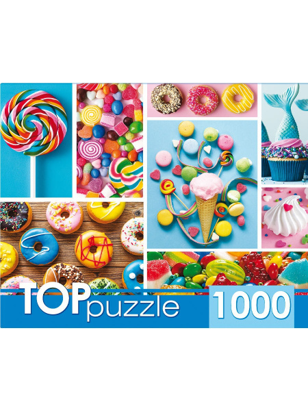 Пазл Рыжий кот Toppuzzle, 1000 деталей, Любимые сладости (ГИТП1000-4136 ...