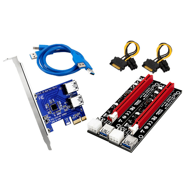 PCI E 1 на 2 порта USB3.0 Riser Card Express 1X слоты с PCIe 16X для ...