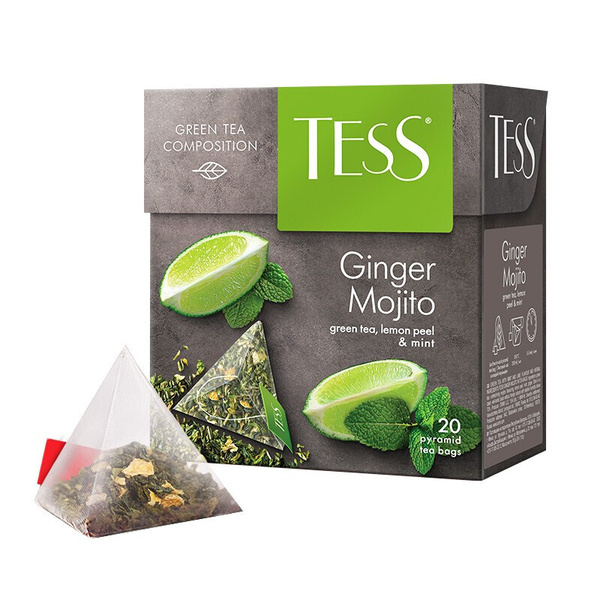 Чай TESS GINGER MOJITO зеленый пирамидки 20шт - купить с доставкой по ...