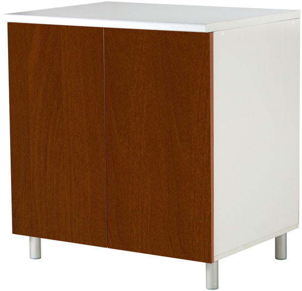 Тумба кухонная Надежда Д-634 орех+белый двухдверная (850х800х600 ...