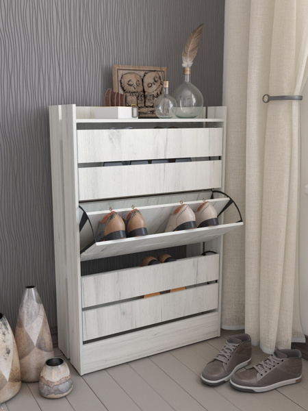 Обувница Тутси ТУ8_КМ_ винтаж/светлый, ЛДСП, 70x27x104 см - купить по ...