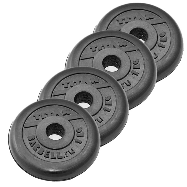 Набор дисков TITAN 1 кг (4 шт), d 31 - купить в интернет-магазине OZON ...