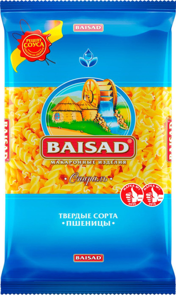 Макаронные изделия BAISAD Спирали, 400 г - купить с доставкой по ...