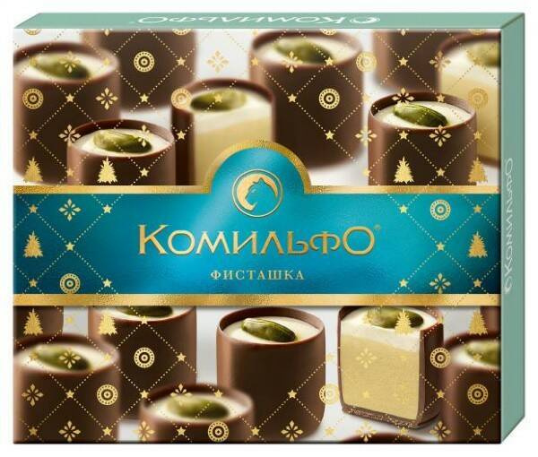 Конфеты Комильфо шоколадные с фисташкой 232 г, 2шт в упаковке - купить ...