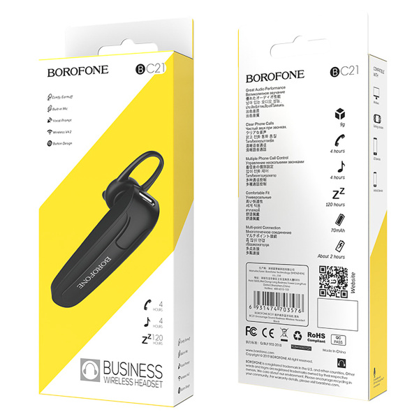 Bluetooth-гарнитура borofone BC21 - купить по выгодной цене в интернет ...