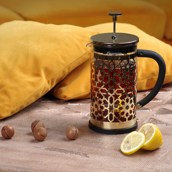 Френч-пресс - заварочный чайник с поршнем ARABICA 1000 мл (стеклянная ...