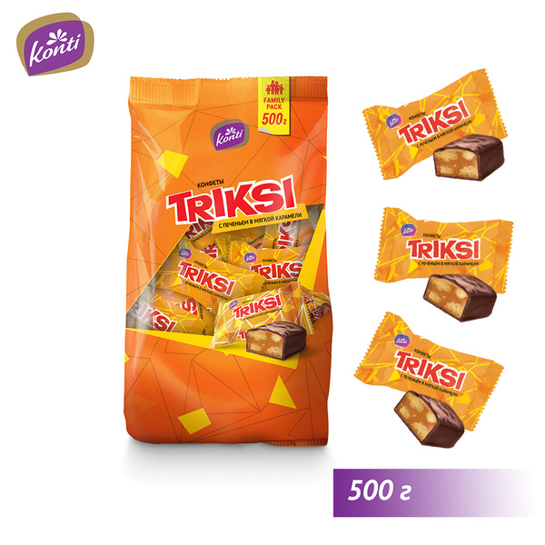 Конфеты "Triksi" с печеньем в мягкой карамели, 500 г - купить с ...
