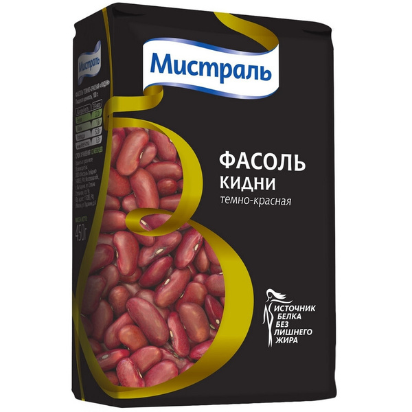 Крупа Фасоль Мистраль темно-красная Кидни, 450 г - купить с доставкой ...