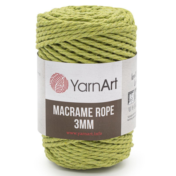 Пряжа для макраме Macrame Rope 3мм, 250гр, 63м, 4шт.755 (оливковый ...