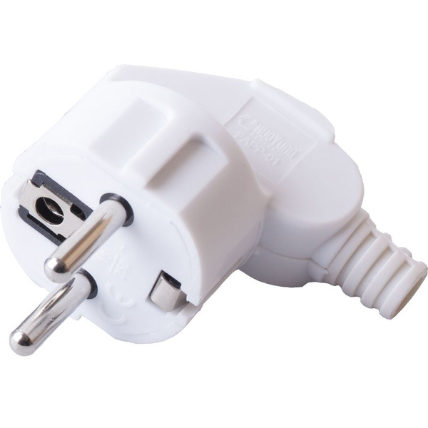 Вилка угловая разборная Stekker "PPG16-41-202", Евро, с заземлением ...