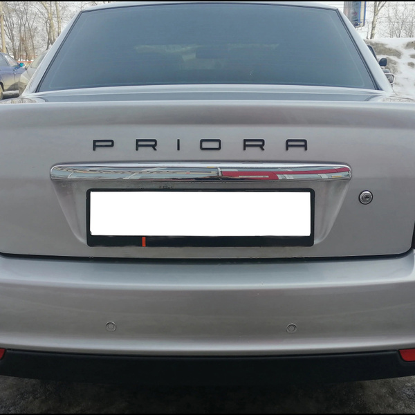 Шильдик надпись наклейка Priora в стиле Порше / Надпись на багажник ...