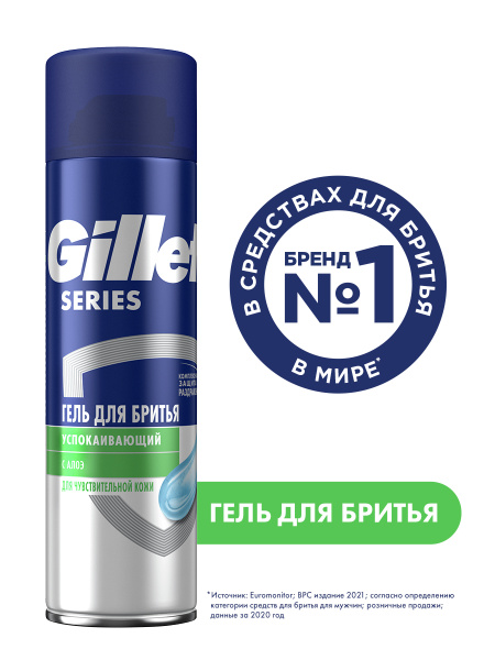 Гель для бритья Gillette Series Sensitive, для чувствительной кожи ...