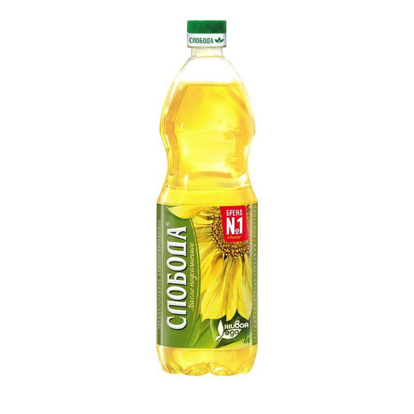 Масло подсолнечное Слобода рафинированное 1 л - купить с доставкой по ...