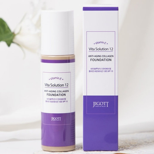 Тональный крем для лица Корея JIGOTT Vita Solution 12 Anti-Aging ...