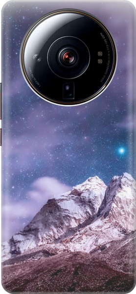 Силиконовый чехол Горы и звездное небо на Xiaomi 12S Ultra / Сяоми 12С ...