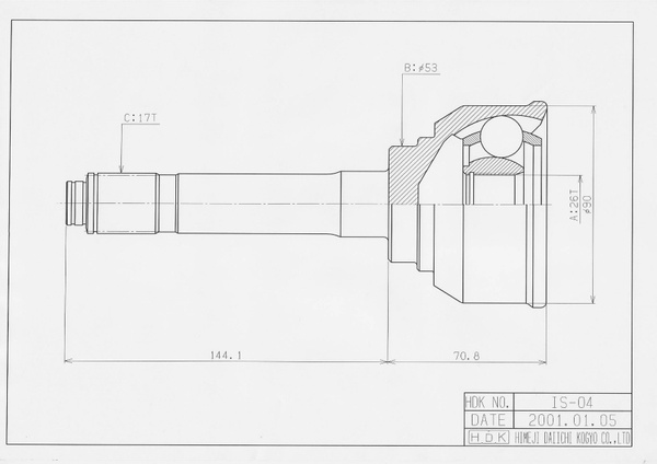 ШРУС наружный - hdk арт. KI009 - купить по выгодной цене в интернет ...