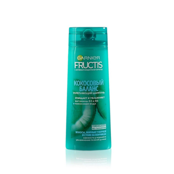 Шампунь Fructis " Кокосовый баланс " укрепляющий для волос , жирных у ...
