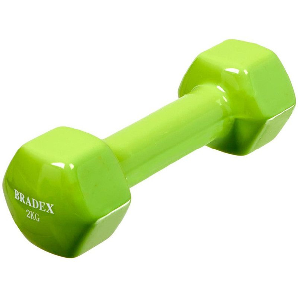 Гантели Bradex SF 0535, 1 шт. по 2 кг, салатовый - купить по выгодным ...
