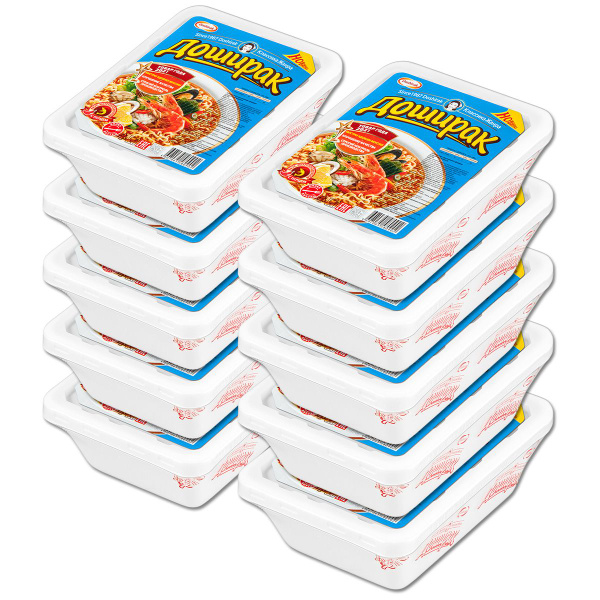 Лапша быстрого приготовления Доширак "Морепродукты", в лотке 90 г, 10 ...