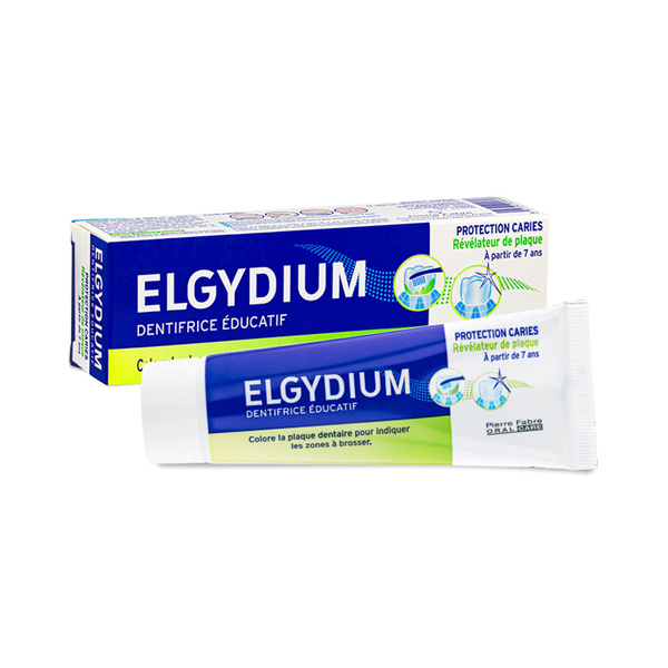 Паста зубная с индикацией зубного налёта Plaque-disclosing Elgydium ...