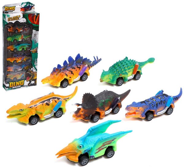 Гоночные машины-динозавры DINO racer с фигурками динозавров на колесах ...