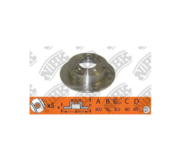 Диск тормозной задний ASX (GA_W_) OUTLANDER II (CW NIBK RN1402 - купить ...