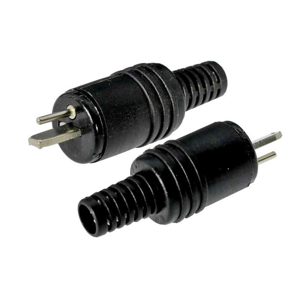 Разъем аудио "точка-тире" штекер пластик на кабель под винт (в ...