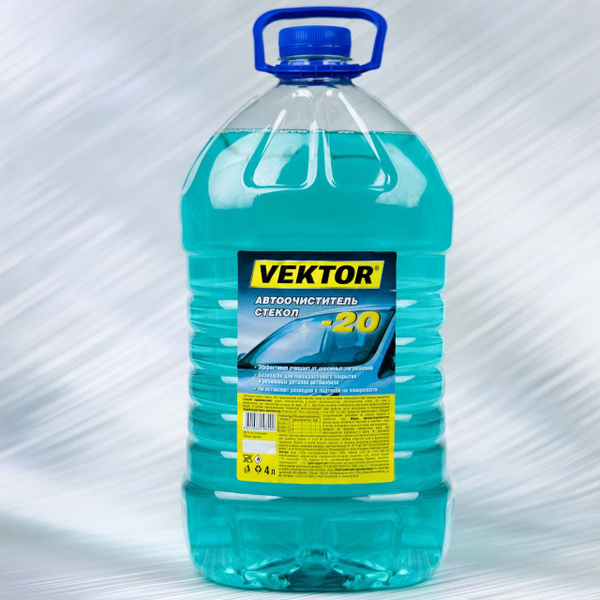  стеклоомывателя зимняя -20 VEKTOR 4л / Омывающая жидкость для .