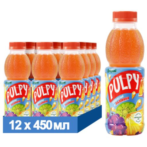 Напиток Добрый Pulpy тропический, Палпи тропик, 12 шт. х 0,45 л. ПЭТ ...