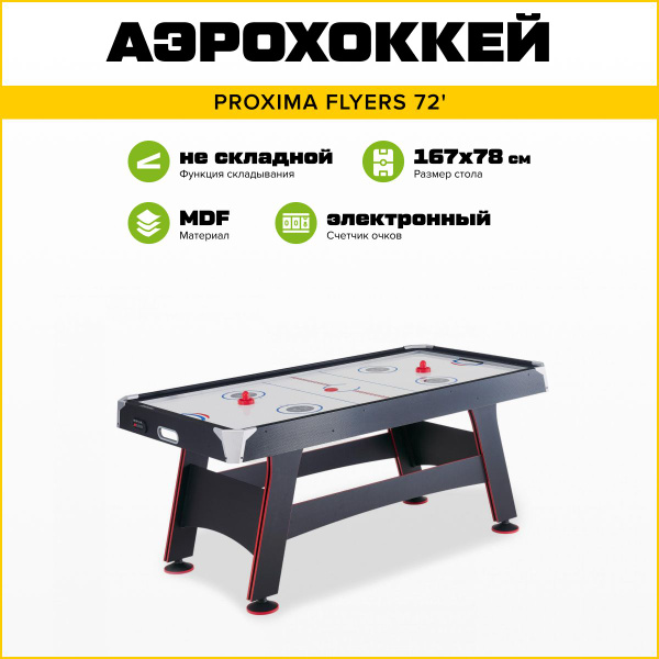 Стол для аэрохоккея Proxima Flyers 72' G17202 - купить с доставкой по ...