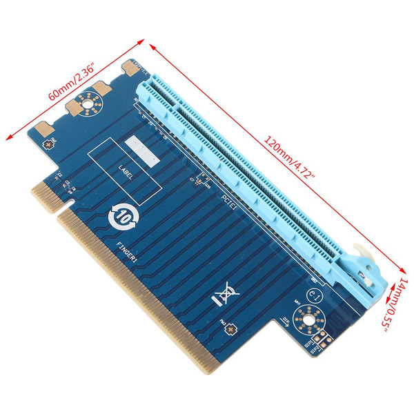 PCI-E Плата рулевого управления с прямым углом наклона 90 градусов PCI ...