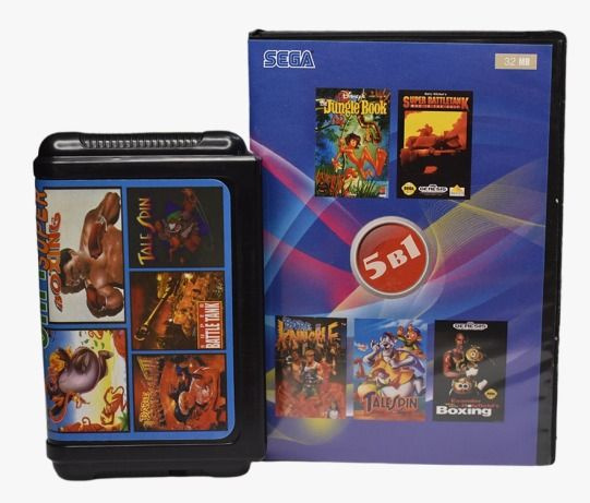 Игровой картридж для SEGA DT-32043 5в1 (JUNGLE BOOK/Super Battle Tank ...
