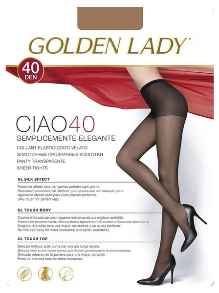 Golden Lady Pantyhose Bikini SLIM 40, 001A MELON, 3 - M